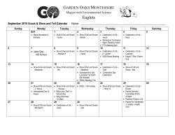 September Show Tell-Snack Calendar