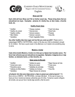 Show Tell and Healthy Snack Ideas