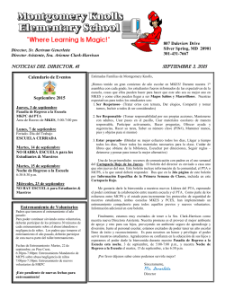 Noticias Septiembre 3, 2015