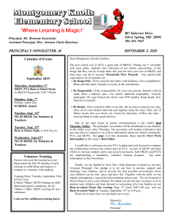 Newsletter September 3, 2015
