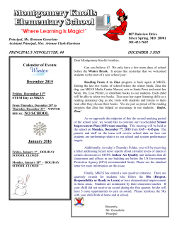 Newsletter December 3, 2015