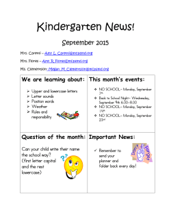 September at a glance