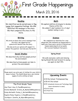 1stGrade March 23