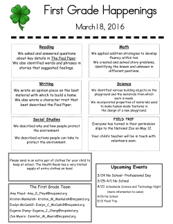 1stGrade March 18