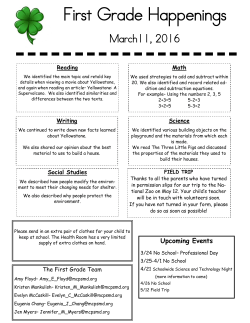 1stGrade March 11