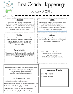 1stGrade January 8