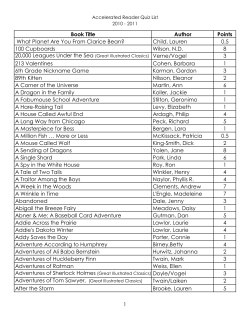 List arranged by book title (2010-11) - (.PDF 49 pages, 166kb)