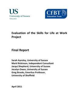 Skills for Life: Final Report Evaluation [PDF 449.25KB]