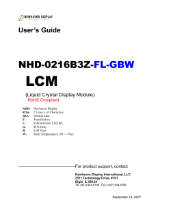 NHD-0216B3Z-FL-GBW Newhaven Display Intl, 2x16 char LCD serial module.pdf