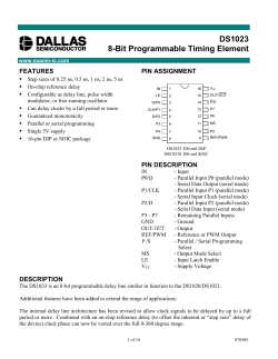DS1023 Maxim delay line, programmable 8-bit serial or parallel.pdf