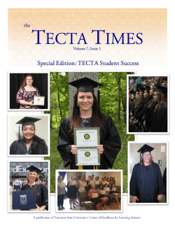 TECTA Fall 2015 Newsletter