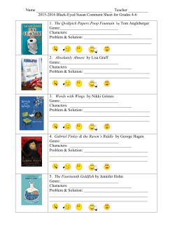 Grades 4-6 Comment Sheet