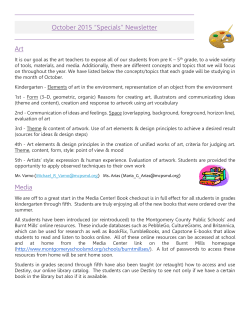 Specials October Newsletter