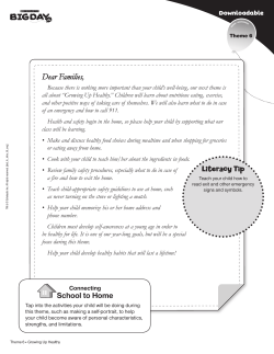 Theme 6 - Growing Up Healthy Newsletter