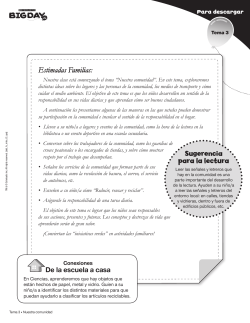 Theme 3 - Our Community Newsletter (Spanish)&nbsp;