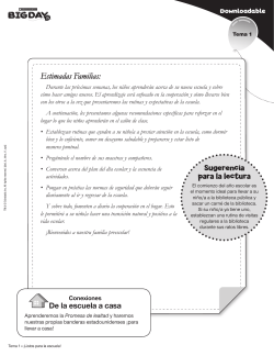 Theme 1 - Ready for School Newsletter (Spanish)