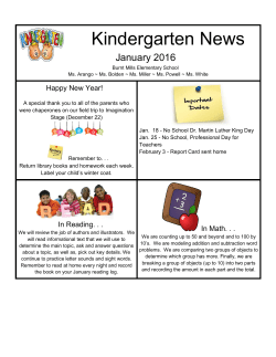 K January 2016 Newsletter