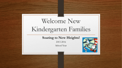 Kindergarten Welcome Meeting