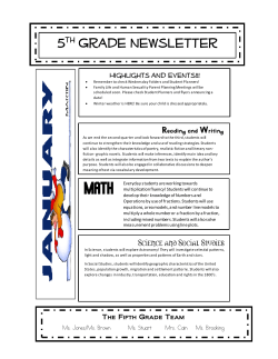 January 5th Newsletter