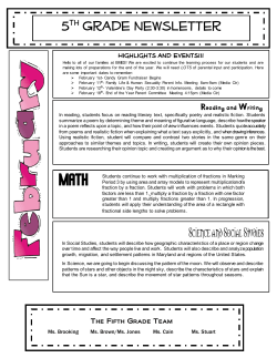 5th February Newsletter