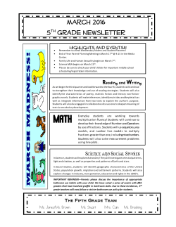 5th March Newsletter redo