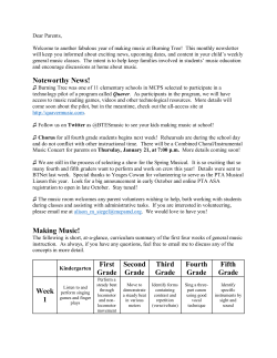 Music Newsletter: &nbsp;September 18, 2015