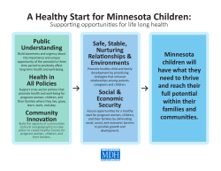 A Healthy Start for Minnesota Children: Supporting opportunities for lifelong health (PDF)