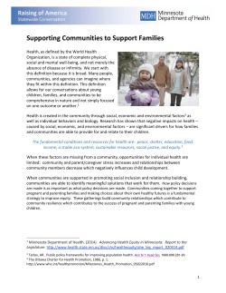 Supporting Communities to Support Families (PDF)