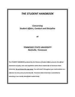 Student Handbook &nbsp;