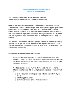 MPA internship instructions