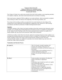 Faculty Teaching Awards