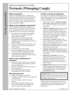 Pertussis (Whooping Cough) (PDF: 134KB/2 pages)