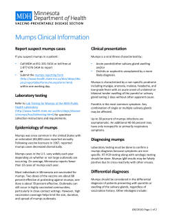Mumps Clinical Information (PDF)
