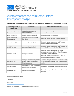 Mumps Vaccination and Disease History Assumptions by Age (PDF)