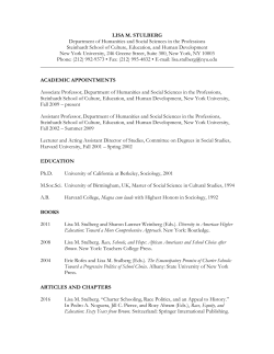 Lisa M. Stulberg's CV