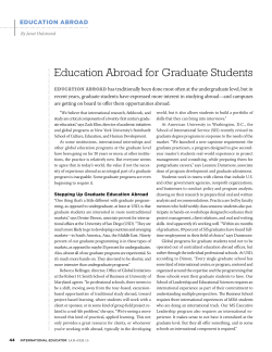 an article about education abroad for graduate students