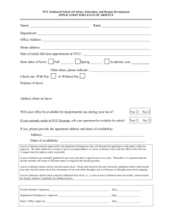 Leave of Absence Form