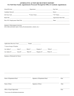 Affirmative Action Form