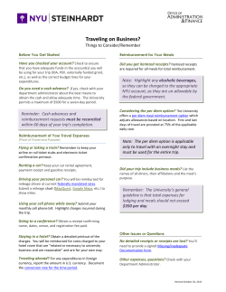 Business Travel Information and Reminders