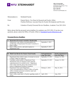 Personnel Action Calendar