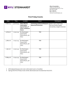 First Fridays Event Calendar