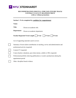 Updated Continuing Contract Reappointment Form
