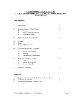 Continuing Contract Faculty Guidelines