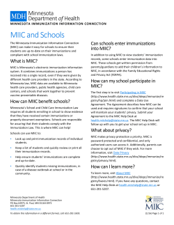 MIIC and Schools (PDF)