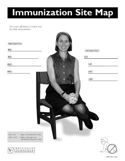Teen and Adult Immunization Site Map