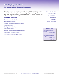 Managing Vaccine: (PDF)