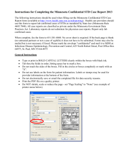 Instructions for Completing the Minnesota Confidential STD Case Report (PDF)