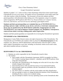 CCES Google Chromebook Agreement, 21st Century Learning Spaces