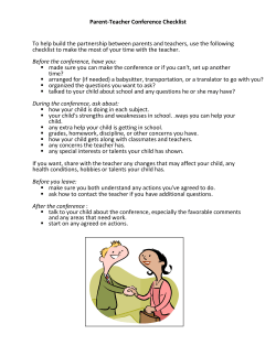 Parent Conferences