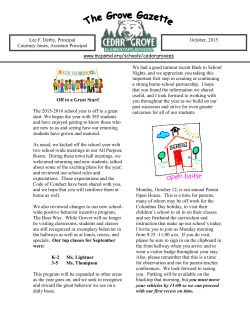 2015 Oct Newsletter